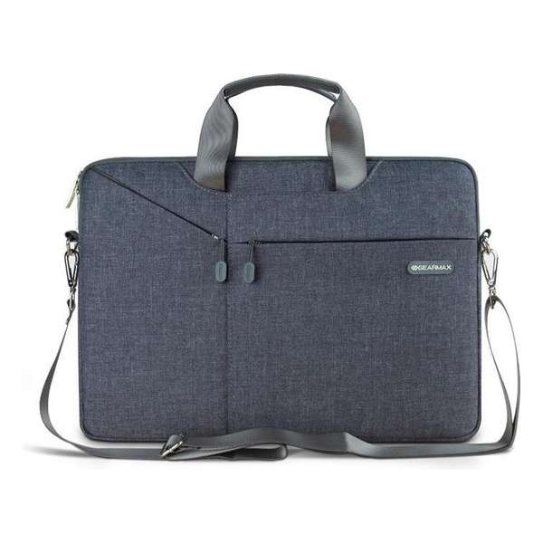 Gent Brief Sleeve Laptop Tas 15.6 inch - Donkergrijs