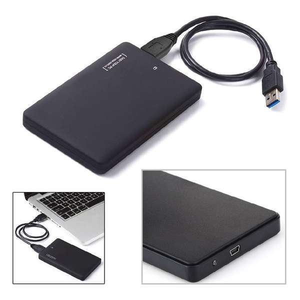 Plug and Play SSD / HDD 2.5 inch Behulzing USB 2.0