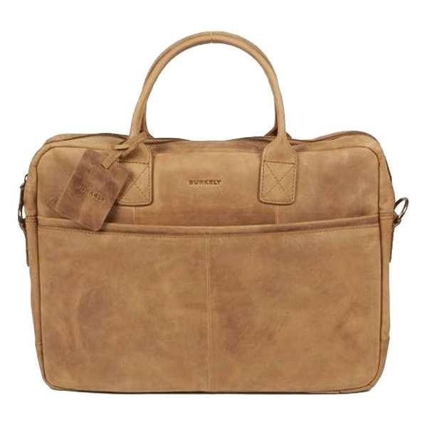 BURKELY Victoria leren laptoptas cognac