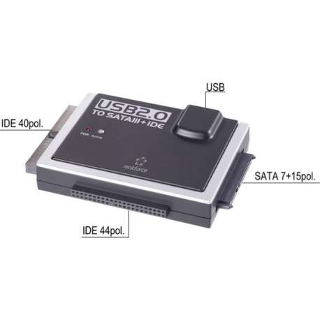 renkforce USB 2.0-naar-IDE+SATA-converter
