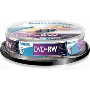 Philips DVD-RW 4,7GB 10pcs spindel 4x