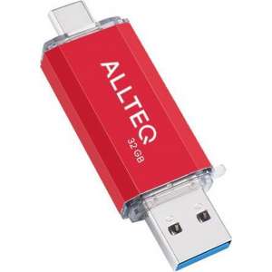 USB stick | Dual USB | USB C | 32 GB | Rood | Allteq
