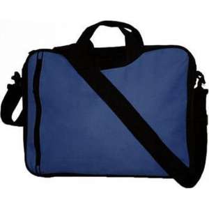 Schoudertas voor laptop/documenten 15.6 inch kleur donker blauw