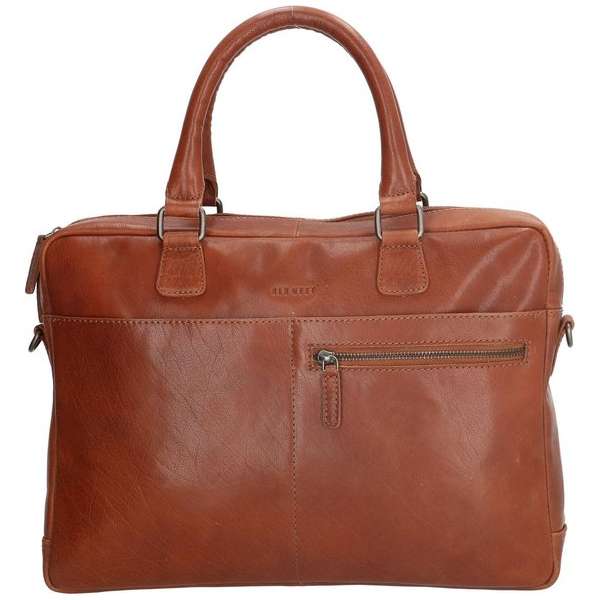 Old West Waco Leren laptoptas 13 inch - Bruin