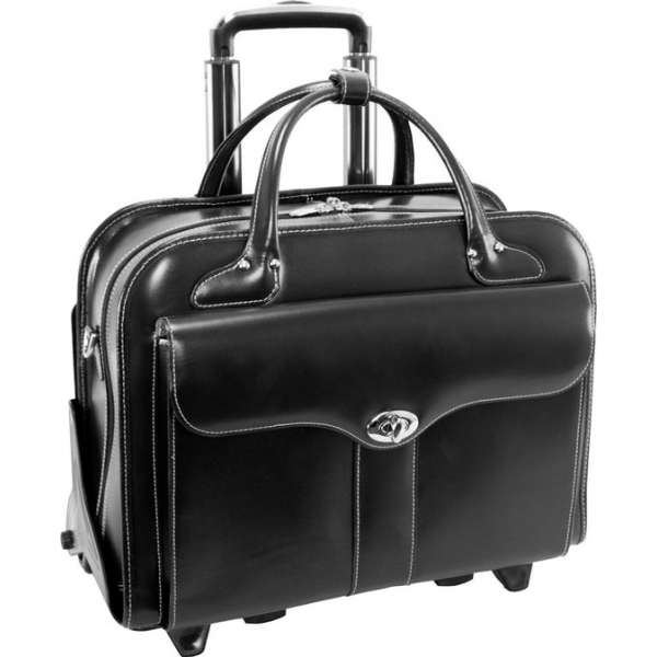 McKlein Laptop Trolley - Zwart - 17'' - BERKELEY