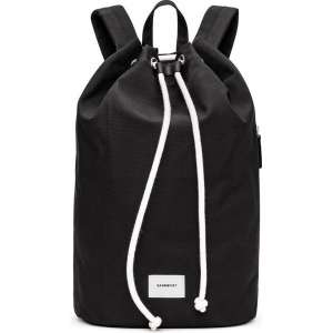 Sandqvist Evert Rugzak Black katoen canvas - Zwart - 18 liter