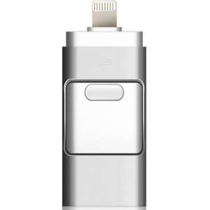 USB stick – flashdrive 16GB – voor iPhone Android en PC of Mac - Zilver - DisQounts