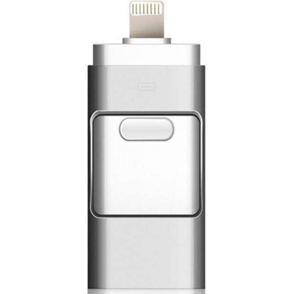 USB stick – flashdrive 16GB – voor iPhone Android en PC of Mac - Zilver - DisQounts