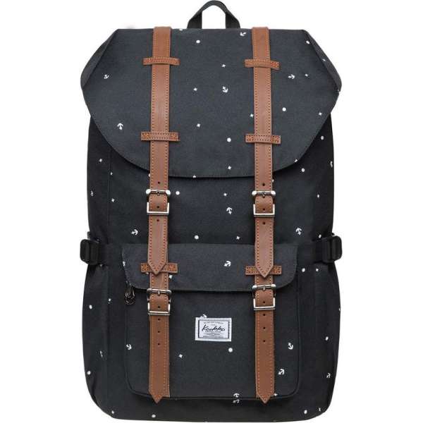 Kaukko | Schooltas |15 inch Laptoptas | Zwart