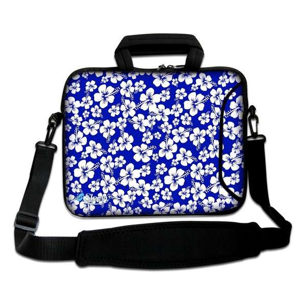 Laptoptas 17.3 inch klavertje 5 blauw - Sleevy