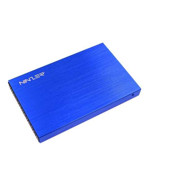 Ninzer® 2.5" HDD of SSD aluminium schijf behuizing / case USB 3.0 | Blauw