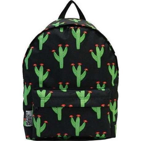 Bouffants & Broken Hearts CACTUS Rugzak Rugtas School Tas A4 Zwart