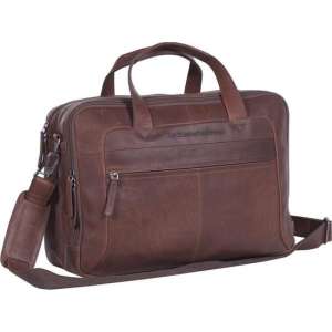 Chesterfield Ryan Leren Laptoptas - 17 inch - Bruin