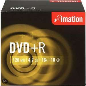 Imation DVD+R 120min/4,7Gb 10 stuks in jewelcase