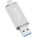 USB stick | Dual USB | USB C | 64 GB | Zilver | Allteq