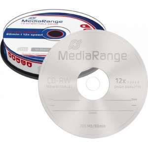 CD-RW MediaRange 700MB 10pcs Spindel 12x