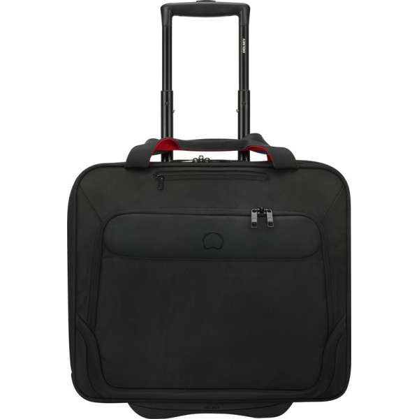 Delsey Parvis Plus Attachékoffer / Laptoptrolley - 17,3" - Zwart