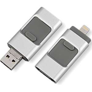 USB stick – flashdrive 128GB – voor iPhone Android en PC of Mac - Zwart