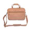 Mr. Business – Messenger bag – Leren Laptoptas 15,6 inch – Aktetas – Camel - bruin