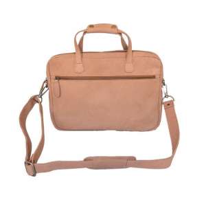 Mr. Business – Messenger bag – Leren Laptoptas 15,6 inch – Aktetas – Camel - bruin