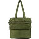 DSTRCT Harrington Road Leren Shopper L - Groen