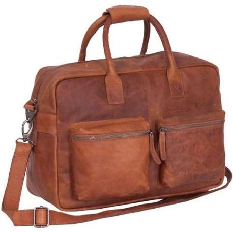 Chesterfield Yasmin Leren Schoudertas / 15" Laptoptas - Cognac