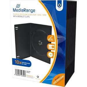 DVD doosje MediaRange 10pcs Single Slim zwart retail