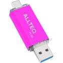 USB stick | Dual USB | USB C | 64 GB | Roze | Allteq