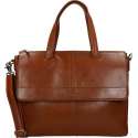 Genicci Penelope 17 inch laptoptas cognac