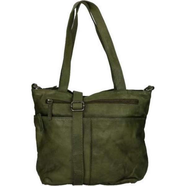 DSTRCT Harrington Road Leren Shopper M - Groen