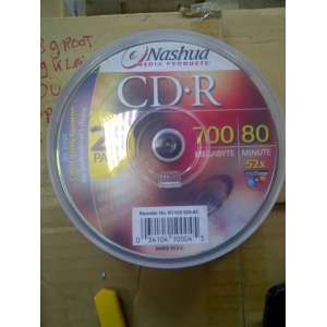 Nashua 25-pack CD-R, cakebox 80min./700MB, 52x