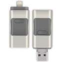 OTG Flash Drive voor iPhone/iPad/iPod, Android en PC - USB-stick - 16 GB - Zilver