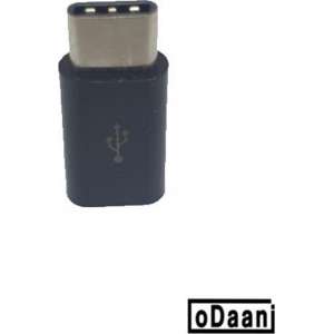 Adapter  MICRO USB-adapter naar USB-C - Opzetstuk - Micro-USB to USB C Converter – zwart  - oDaani