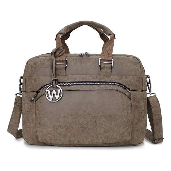 Wimona Eliana 2050 Dames Businesstas / Laptoptas - 15,4 inch - Taupe