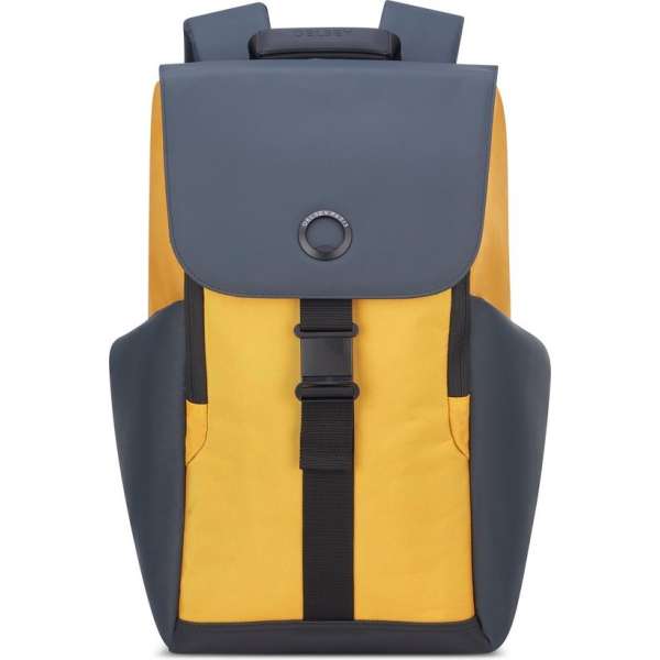 Delsey Securflap Laptop Backpack - Anti Diefstal - 1 Compartment - 15 inch - Yellow