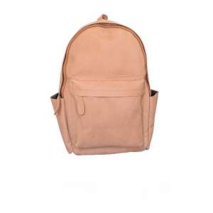 Mr. Daily – Leren rugtas - Leren rugzak– Backpack – Camel - Bruin