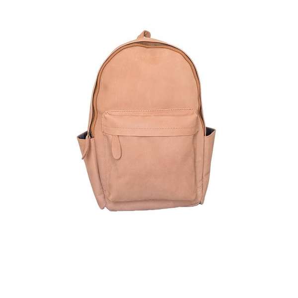 Mr. Daily – Leren rugtas - Leren rugzak– Backpack – Camel - Bruin