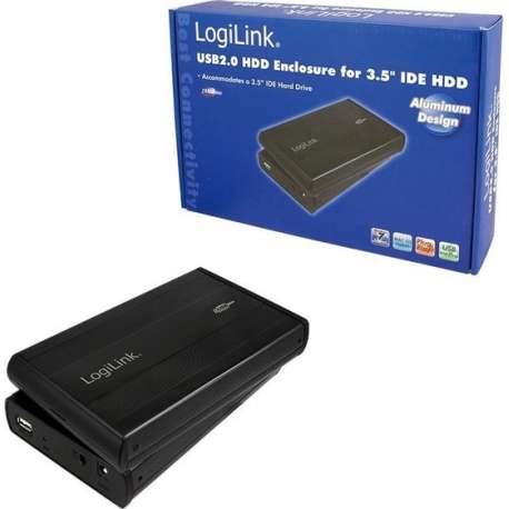 LogiLink UA0066 behuizing voor opslagstations 3.5'' Zwart