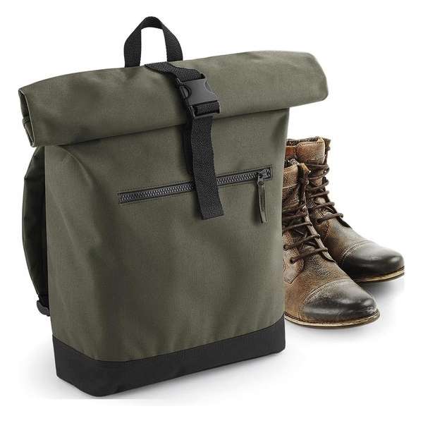 Senvi Stoere Laptoptas/Backpack - Kleur Olive/Zwart - 12 Liter