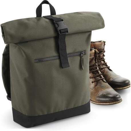 Senvi Stoere Laptoptas/Backpack - Kleur Olive/Zwart - 12 Liter