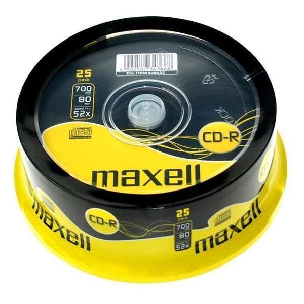 Maxell CD-R 80min/700MB 25 stuks op spindel