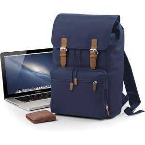 Senvi Vintage Laptop Rugzak Kleur Blauw - Bruin - 18 Liter