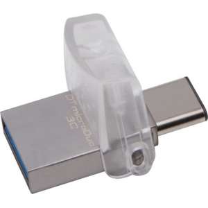 Kingston Technology DataTraveler microDuo 3C 128GB USB flash drive USB Type-A / USB Type-C 3.2 Gen 1 (3.1 Gen 1) Zilver
