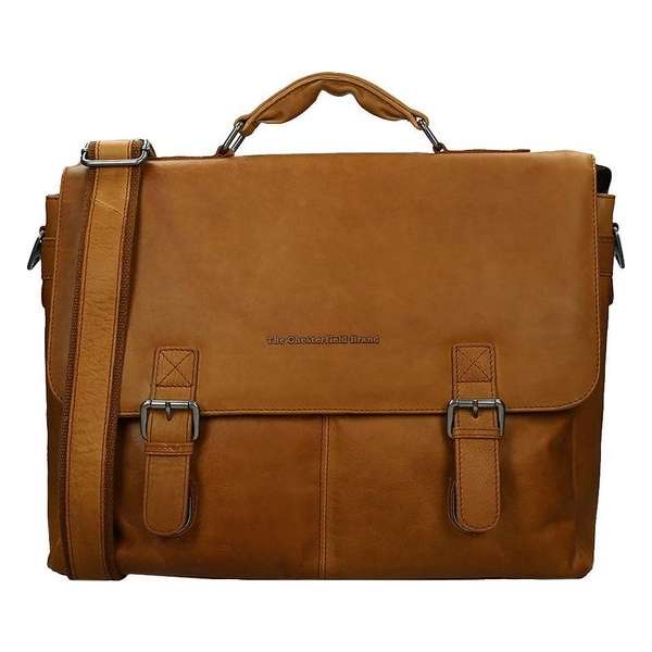 Chesterfield Werktas Belfast A4 met Laptopvak 15.6'' Cognac