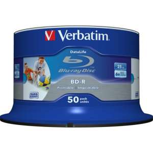 Verbatim 43812 Lees/schrijf blu-ray disc BD-R 25 GB 50 stuk(s)
