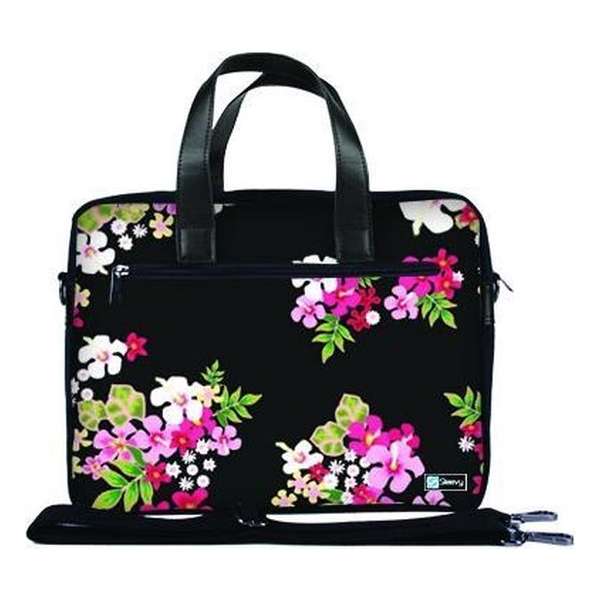 Laptoptas 17,3 / schoudertas gekleurde bloemen - Sleevy - laptoptas - schooltas