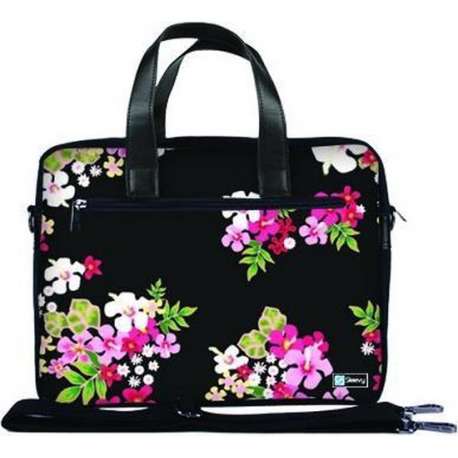 Laptoptas 17,3 / schoudertas gekleurde bloemen - Sleevy - laptoptas - schooltas