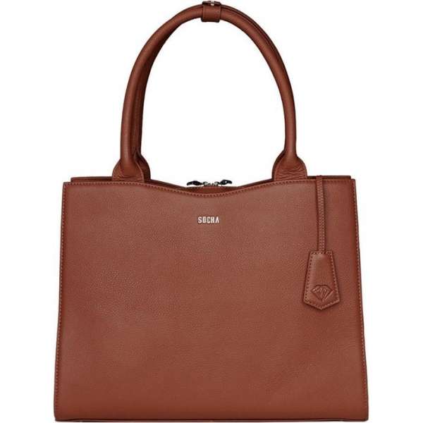 Socha Leren Business Laptoptas Diamond 14'' Cognac