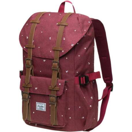 Kaukko | Schooltas |15 inch Laptoptas | Rood