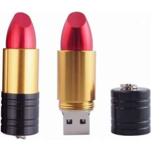 Lipstick lippenstift usb stick 8GB - metaal